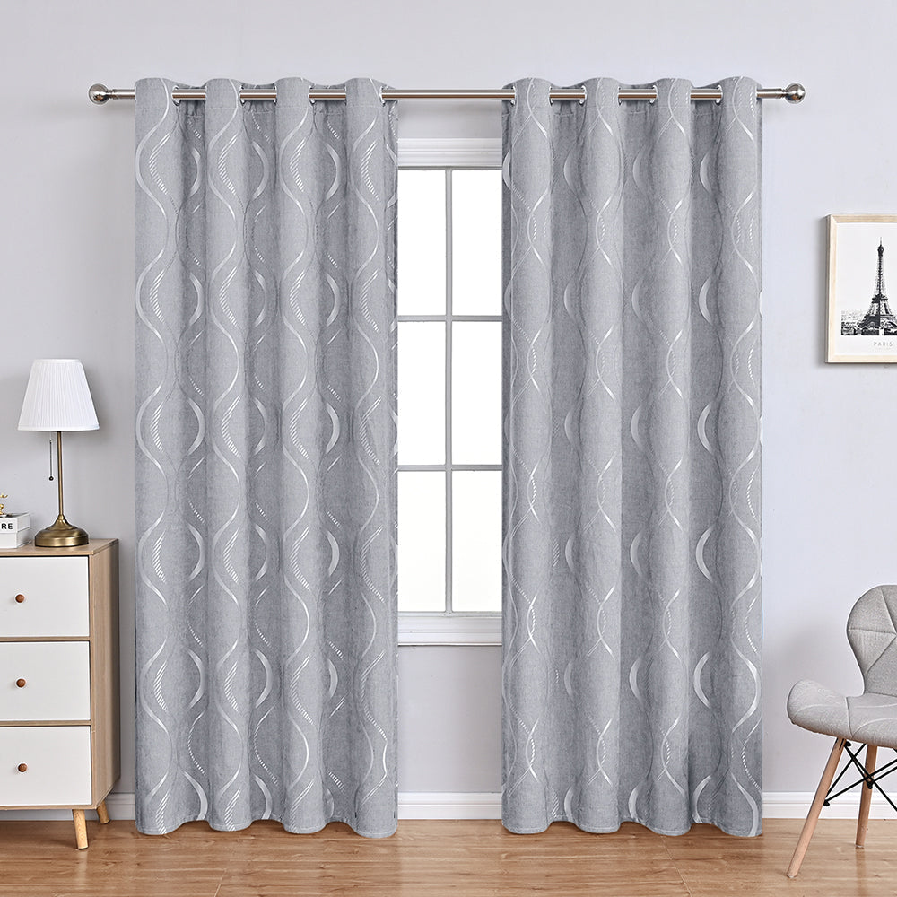 Elegante Chenille Vorhänge Blumenmuster Luxus Gardinen