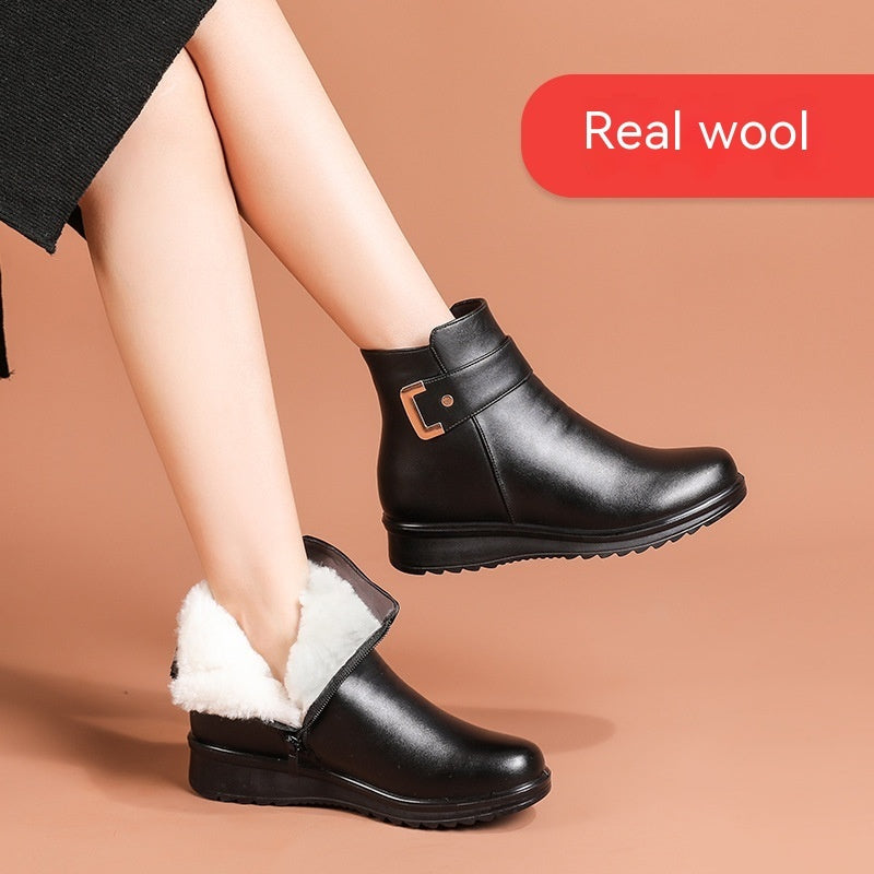 Damen Stiefel Leder Orthopädisch Komfortabel