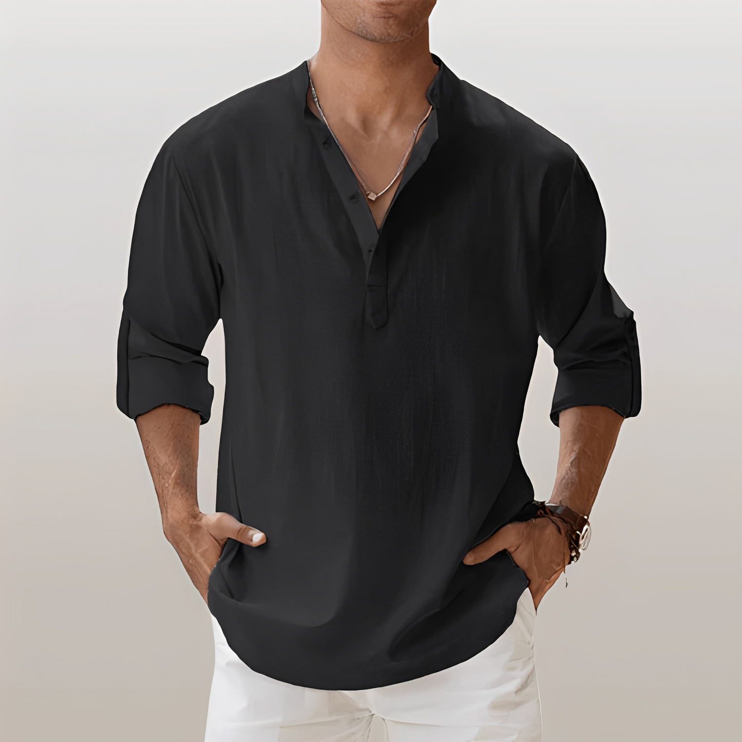 Herren Sommerhemd Slim Fit Modern
