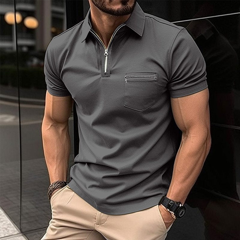 Herren Polo Shirt Elegent Slim Fit Modern