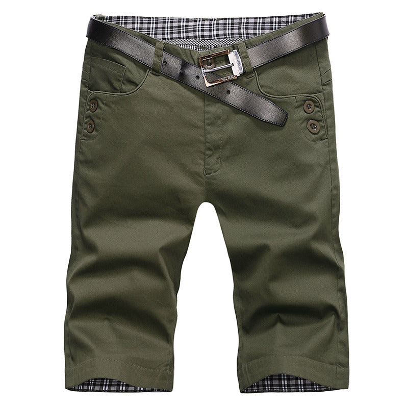Herren Chino Shorts Bequem Mit Gürtel Modern