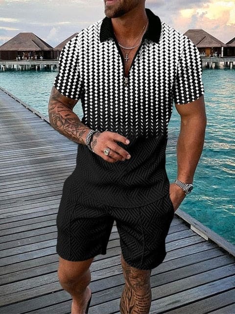 Herren Freizeit Set Farbenfroh Sportlich Modern