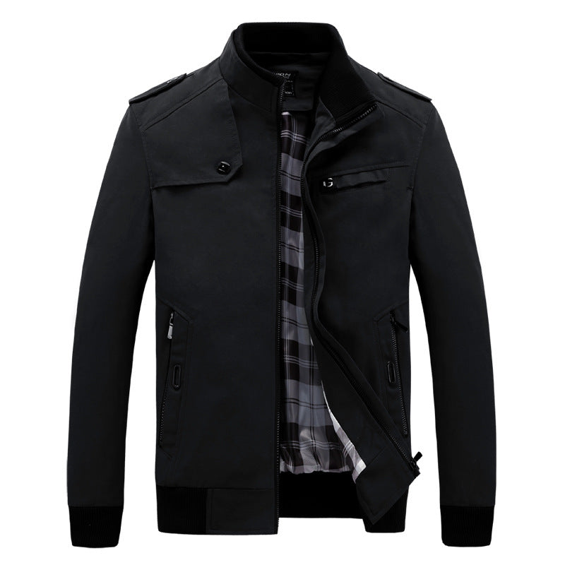Herren Freizeitjacke Modern mit Taschen und Hochkragen