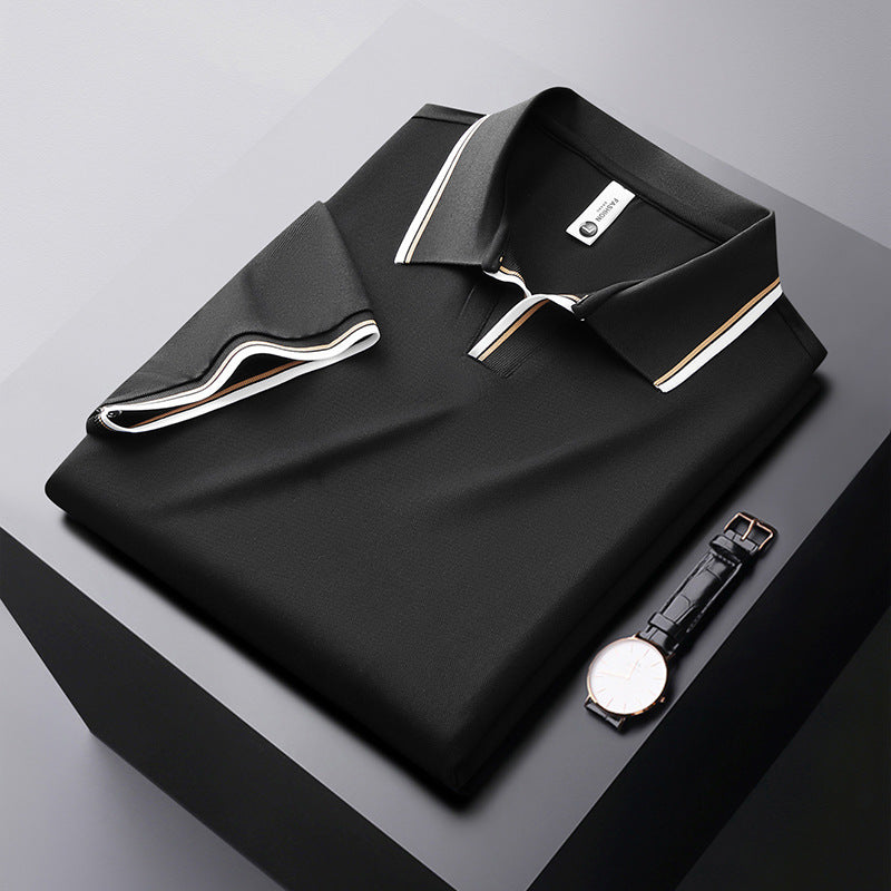 Herren Poloshirt Elegantes Classics Hemd Weiss