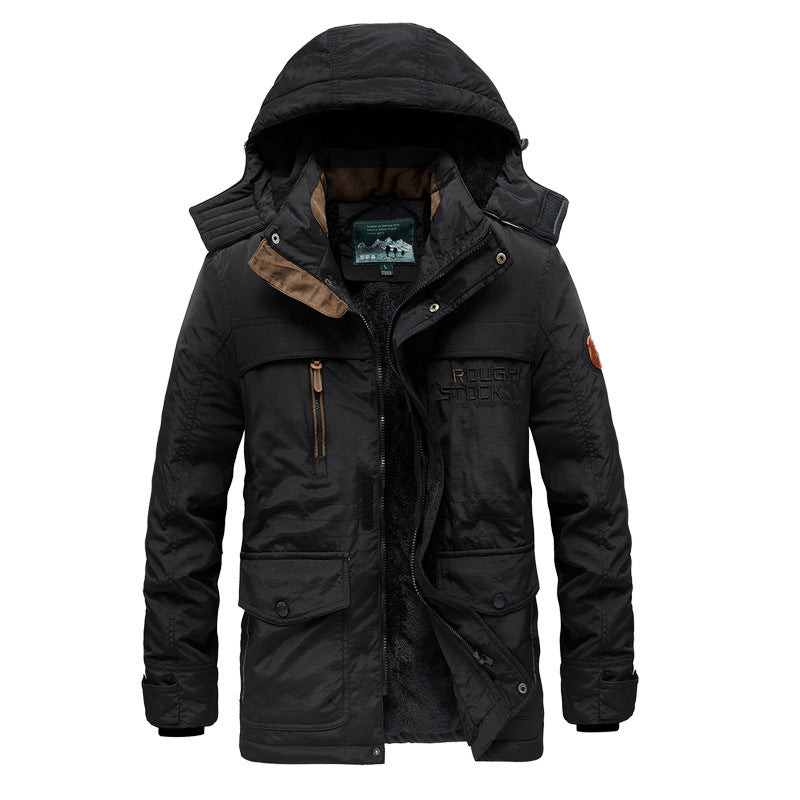 Warme Winterjacke Isoliert Kapuze Innenfutter