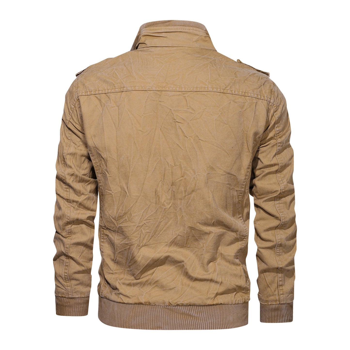 Leder Bikerjacke Herren Lässig Schwarz