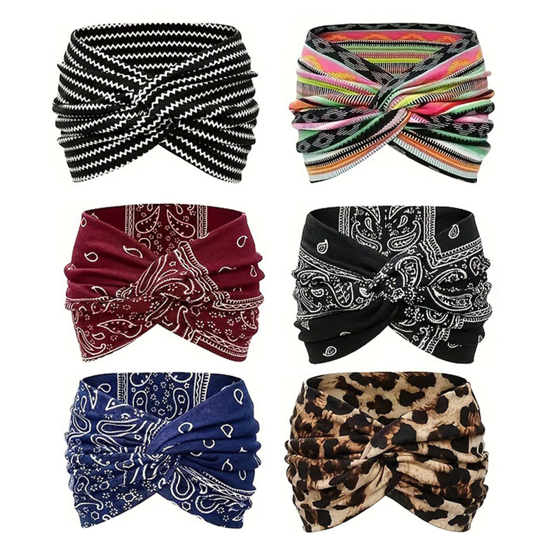 Haarband Breit Batik Vintage Stil