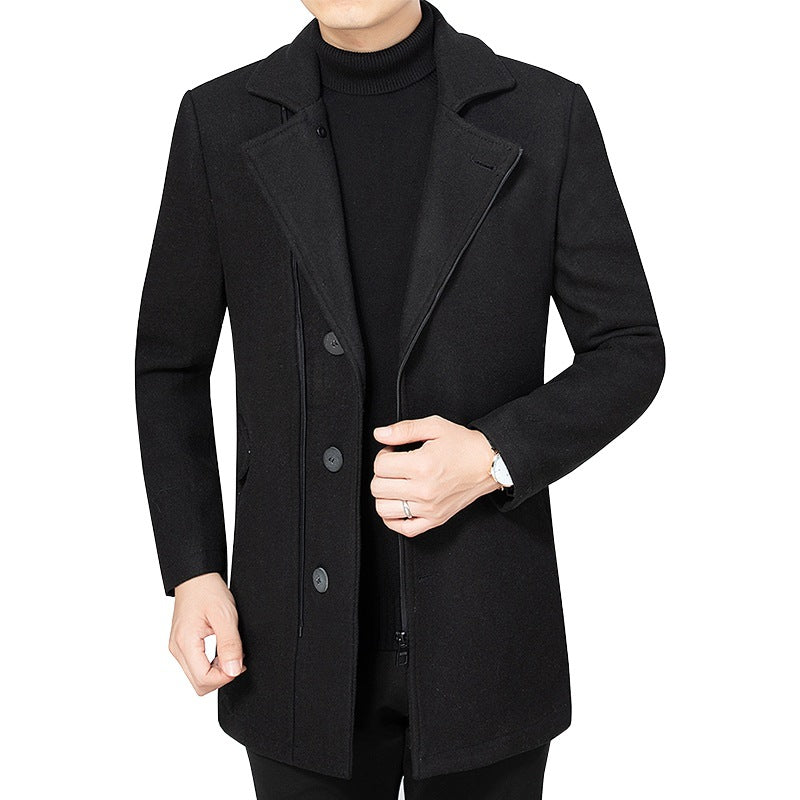 Herren Mantel Elegent Moderner Wintermantel Berlin Style