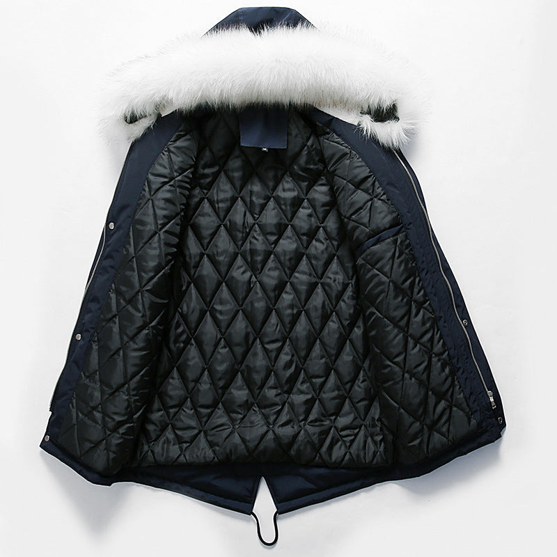 Herren Winterjacke Parka mit abnehmbarem Fellkragen