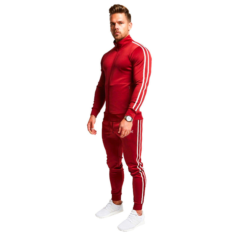 Herren Sportanzug Stehkragen Elastisch Modern