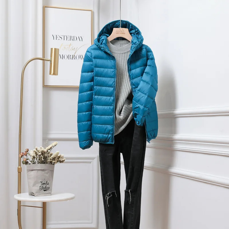 Damen Winterjacke Warm Kapuze Reißverschluss