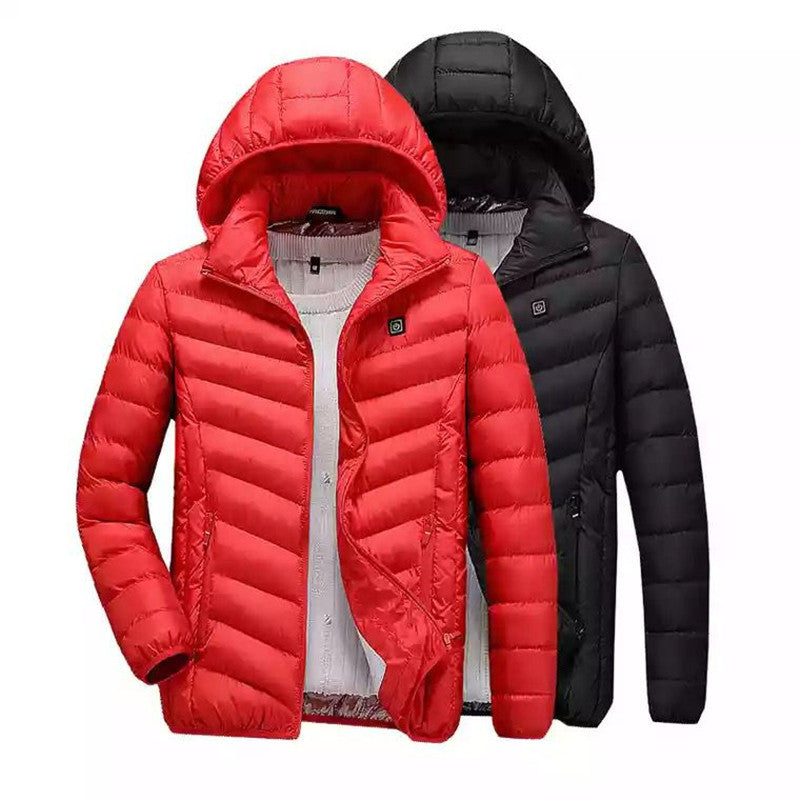Herren Steppjacke Leicht Kapuze Modern