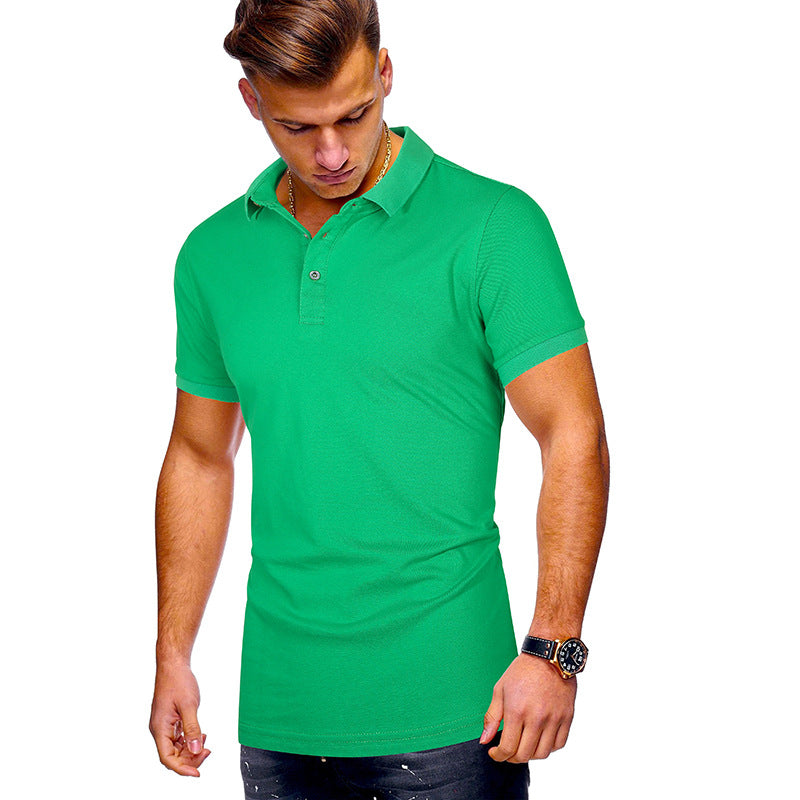 Herren Poloshirt Modern Baumwolle Stehkragen