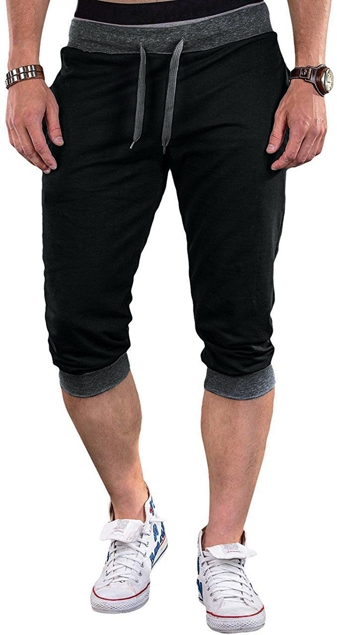 Herren Sportliche Caprihose Elastisch Modern Mit Kontraststreifen