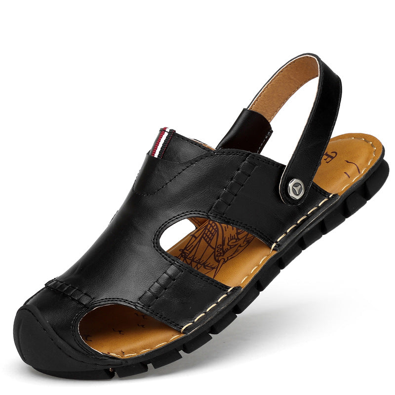 Damen Ledersandalen atmungsaktiv mit verstellbarem Riemen Luxus