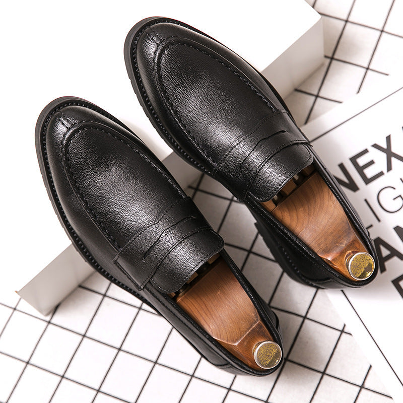 Herren Loafers Elegante Runde Spitze Lederschuhe
