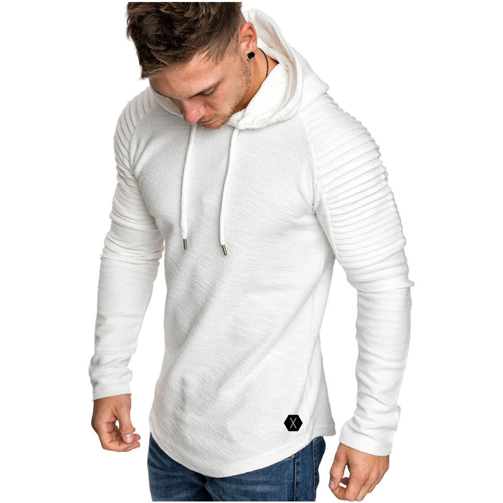 Herren Kapuzenpullover Strukturiert Modern mit Raglanärmeln