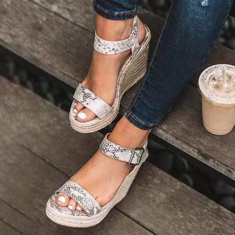 Orthopädische Sandalen Komfort Keilabsatz Damenschuhe