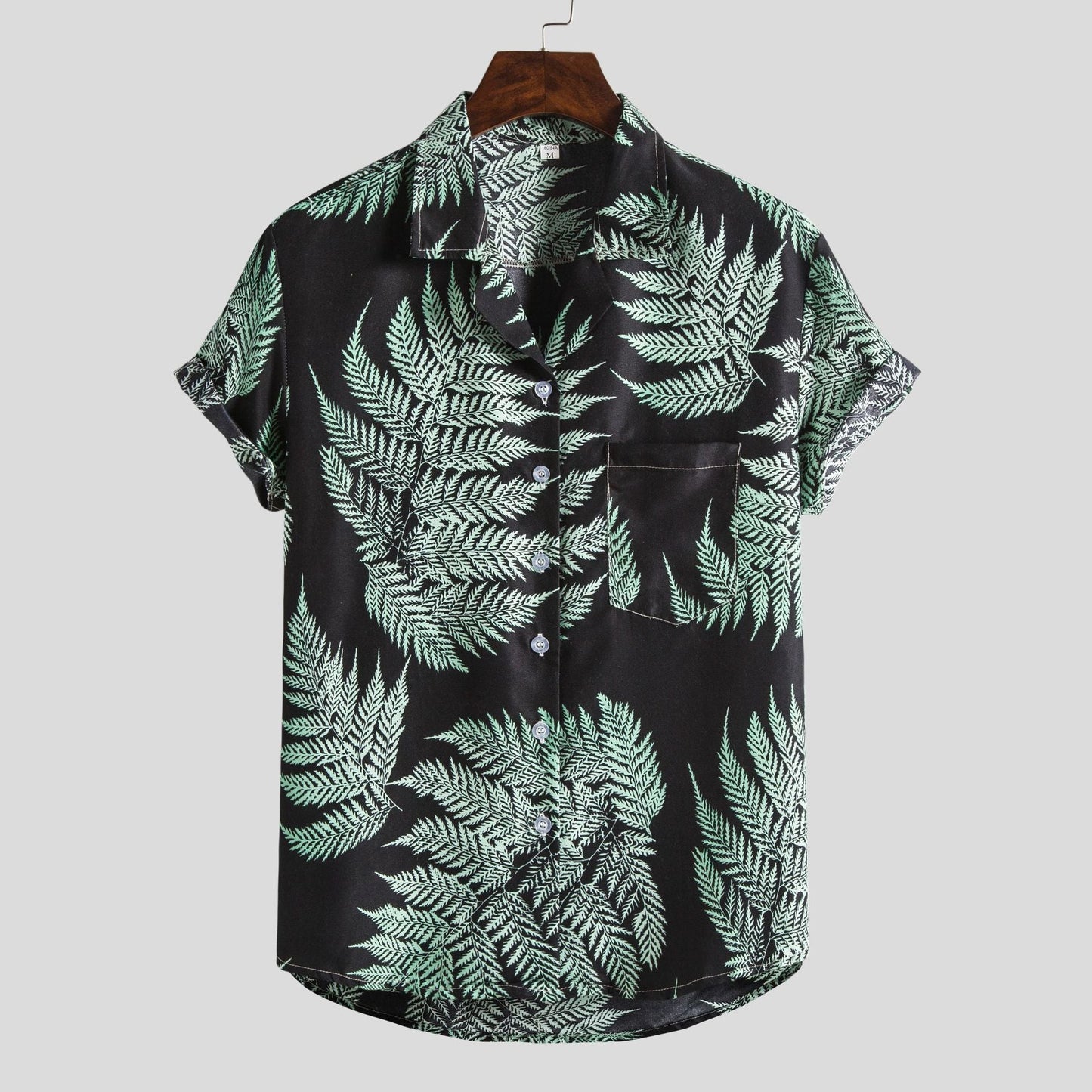 Herren Kurzarmhemd Blumenmuster Bequem Modern