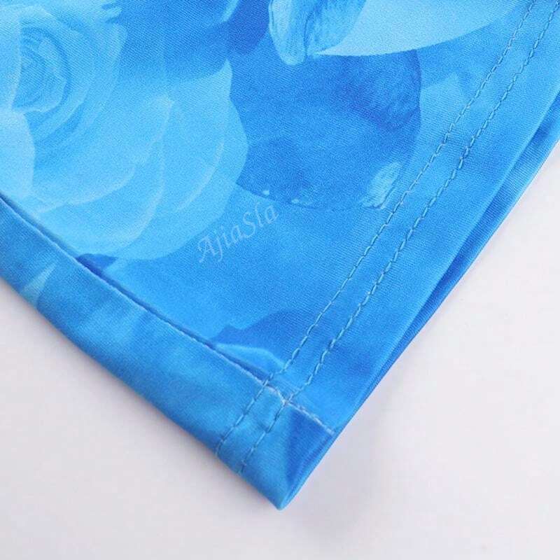 Sommerkleid Aquarellprint Spitzen Spaghettiträger Lang