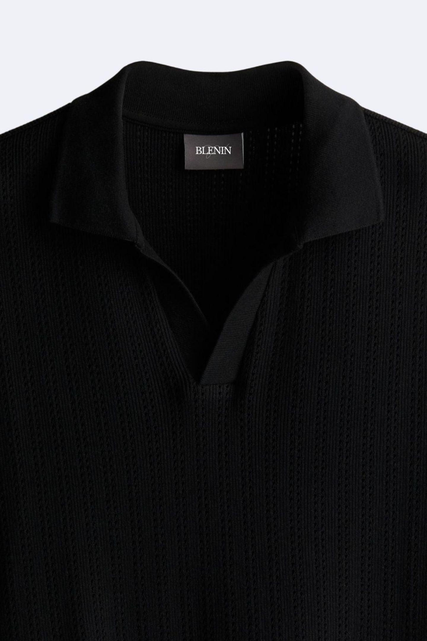 Elegantes Poloshirt Strick Herren Modern
