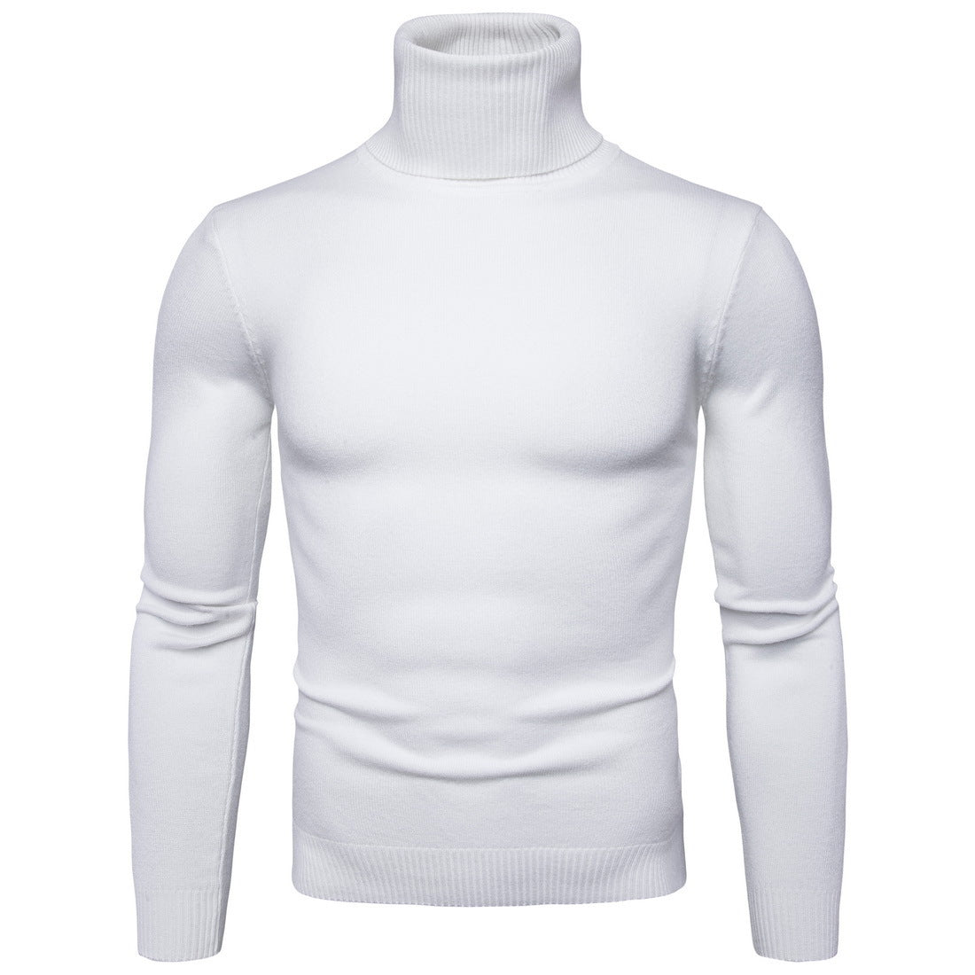 Herren Rollkragenpullover Merinowolle Weich Warm Elegante Optik