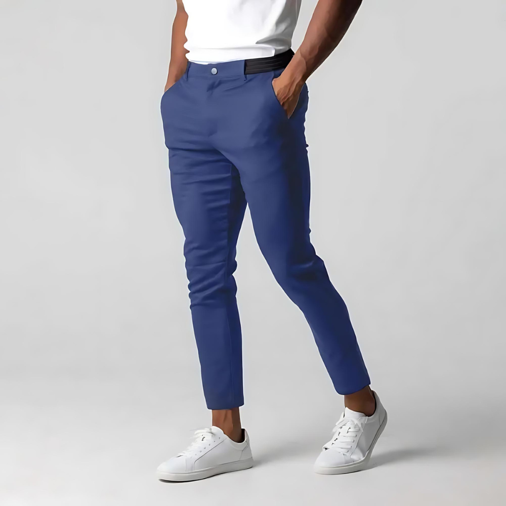Herrenhosen Slim Fit Business Schwarz