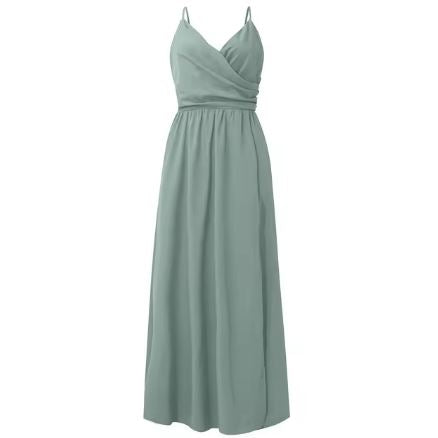 Elegantes Maxikleid Damen Lang Schlitz Abendkleid