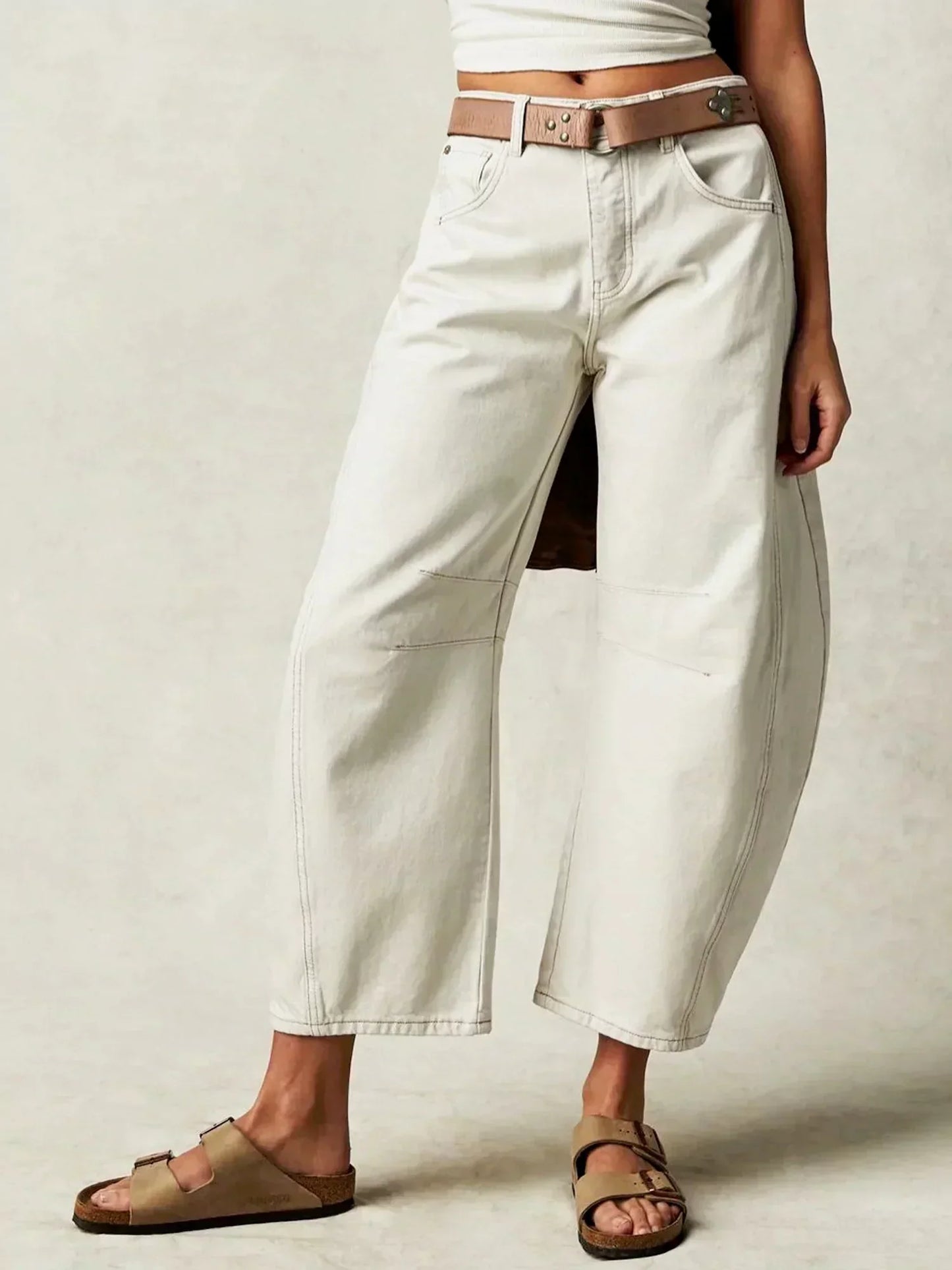 Damen Jeans Weitbein Bedruckt Trendy
