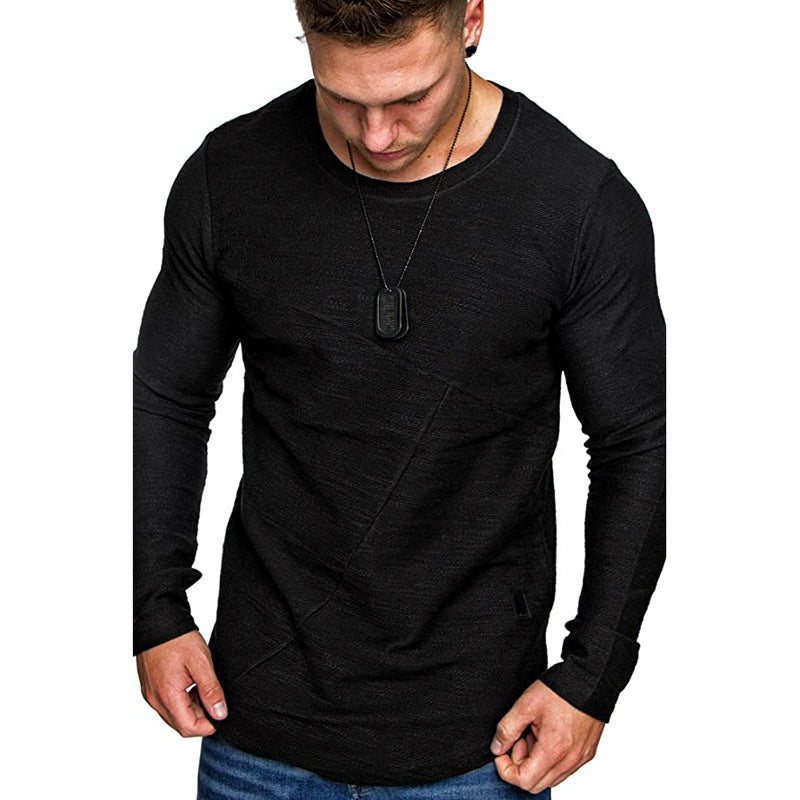 Herren Langarmshirt Modern Strukturdesign Komfort Passform