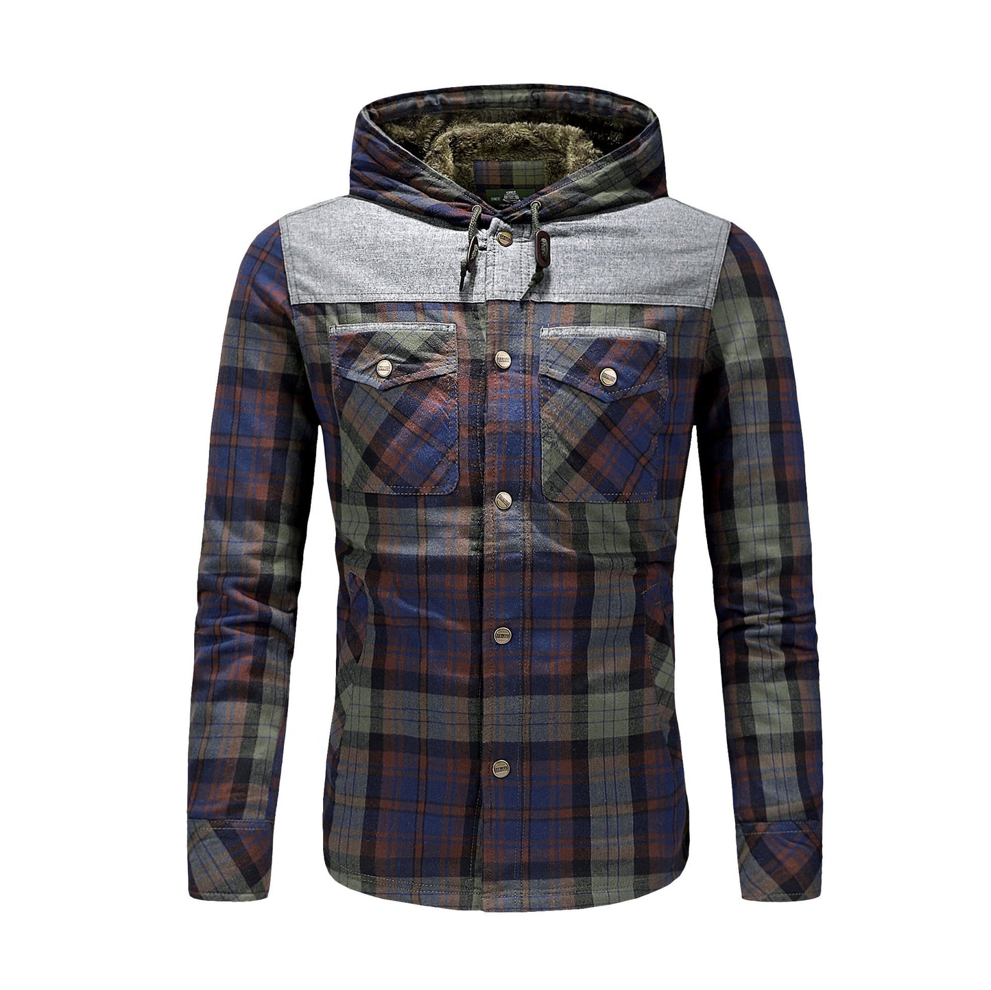 Herren Kapuzen-Pullover Modern Sportlich Grau