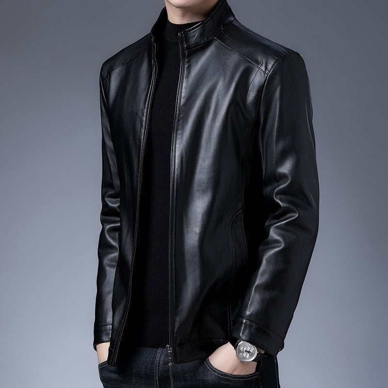 Lederjacke Herren Schwarz Elegant