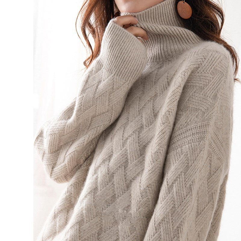 Damen Rollkragenpullover Frühling Leicht Modern