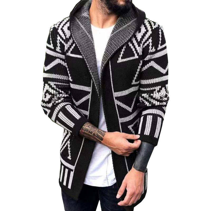 Herren Strickjacke Offen Vorne Modern Mit Muster