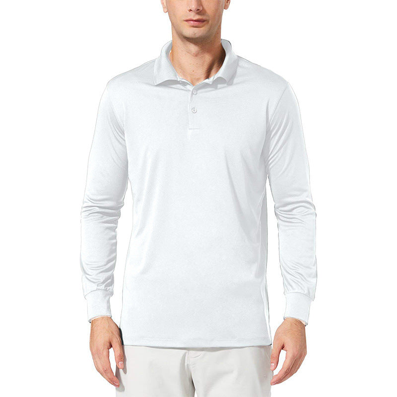 Herren Poloshirt Langarm Funktionelles Material Sportlich