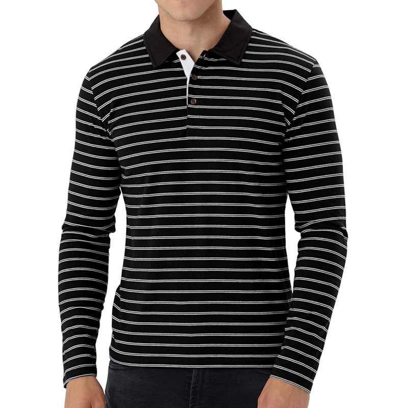 Herren Polohemd Streifenmuster Modern Berlin Style