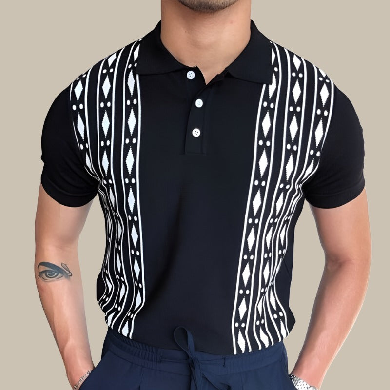 Herren Poloshirt Kurzarm Mustered Moderne