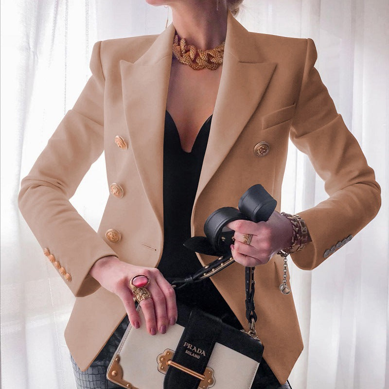 Frauenjacke Elegante Schmale Schnitt Damenjacke