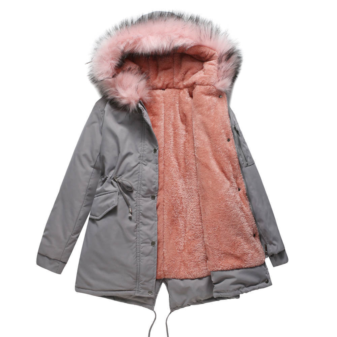 Damen Winterjacke Warm Langärmlig Waterproof