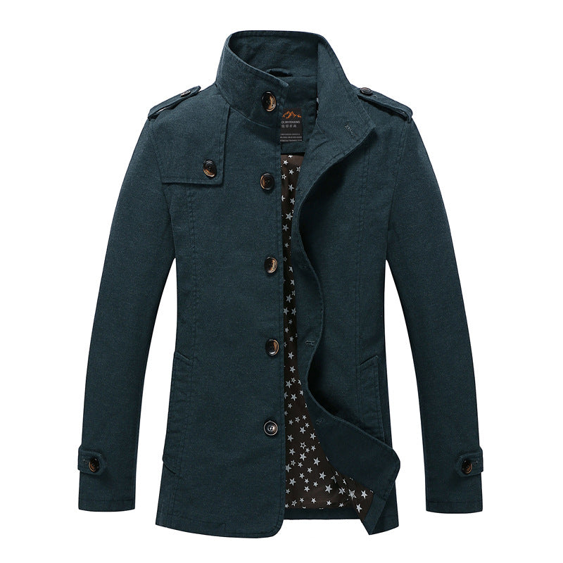 Herren Steppjacke Modern hoher Kragen Winterjacke