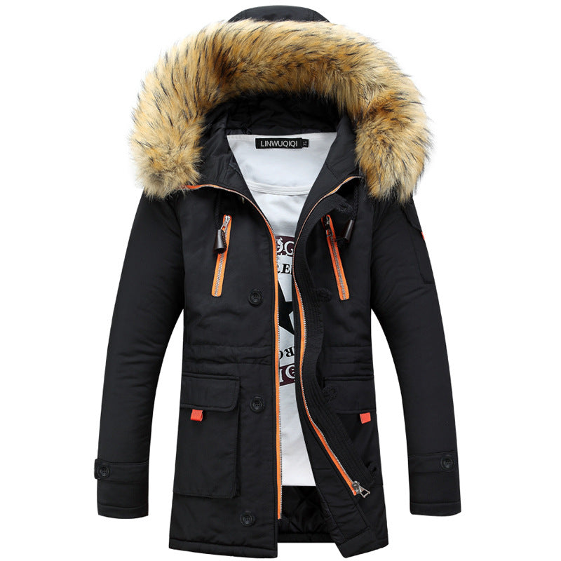 Herren Winterparka Abnehmbare Kapuze Praktisch Wasserdicht