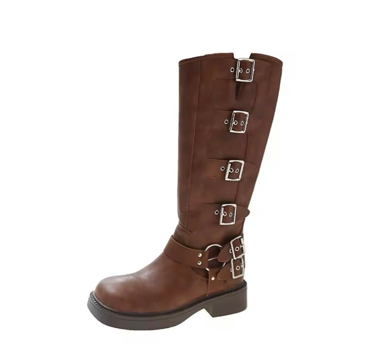 Stiefel Damen Schnalle Absatz Hochhackig