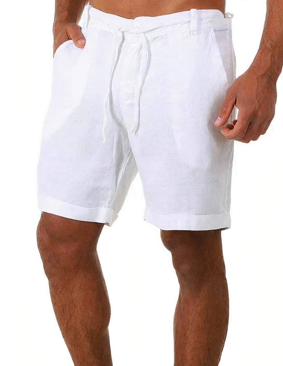 Leinen Shorts Herren Kurze Sommerhose Bequem
