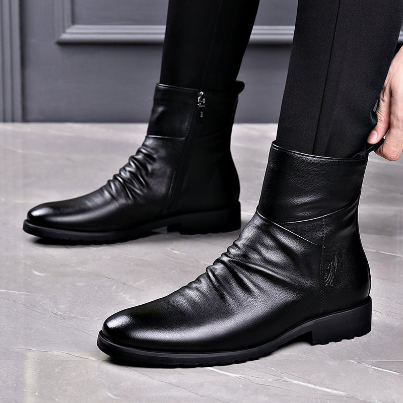 Lederstiefel Damen Heidi Stil Echtes Leder