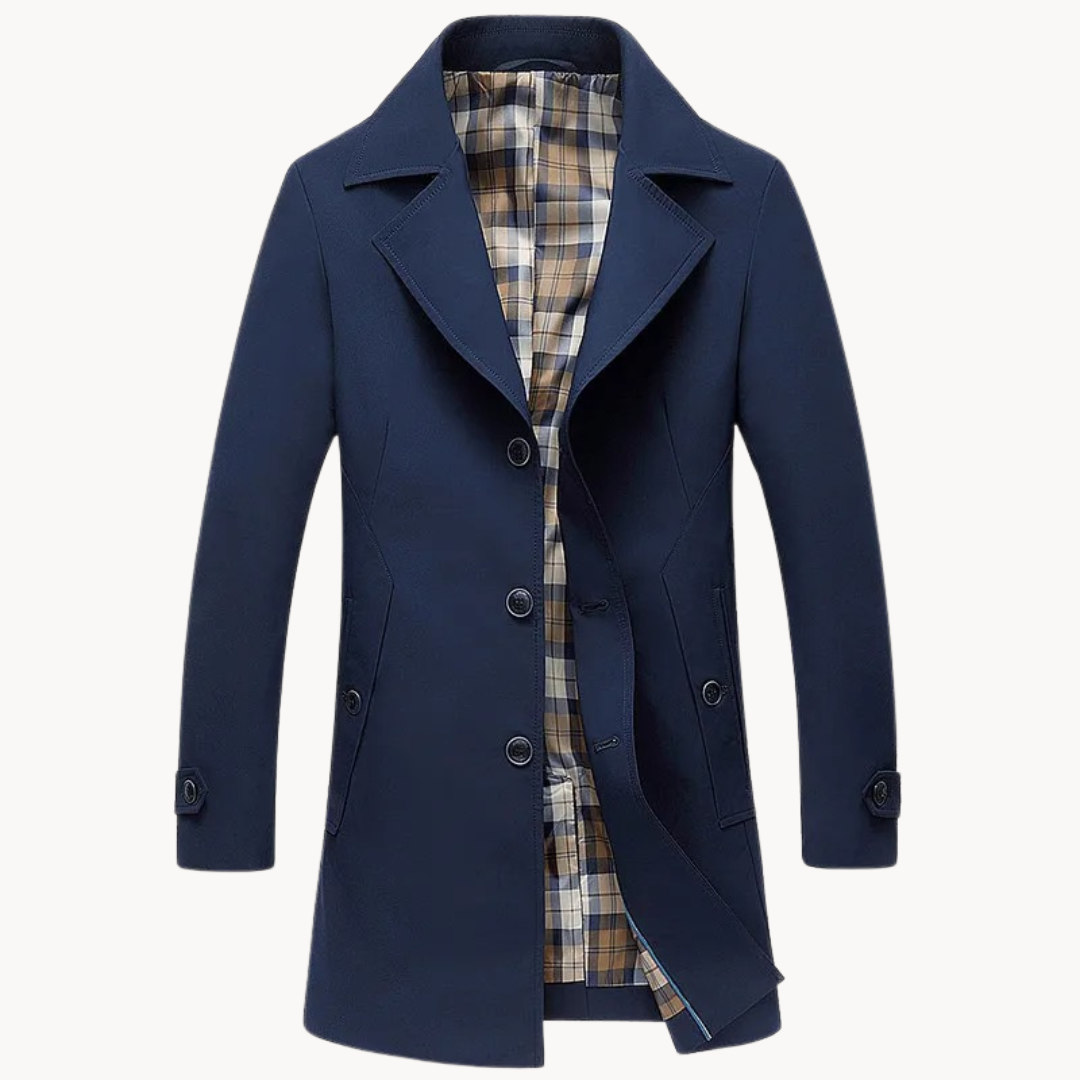 Herren-Trenchcoat Nachhaltig Winddicht Elegant