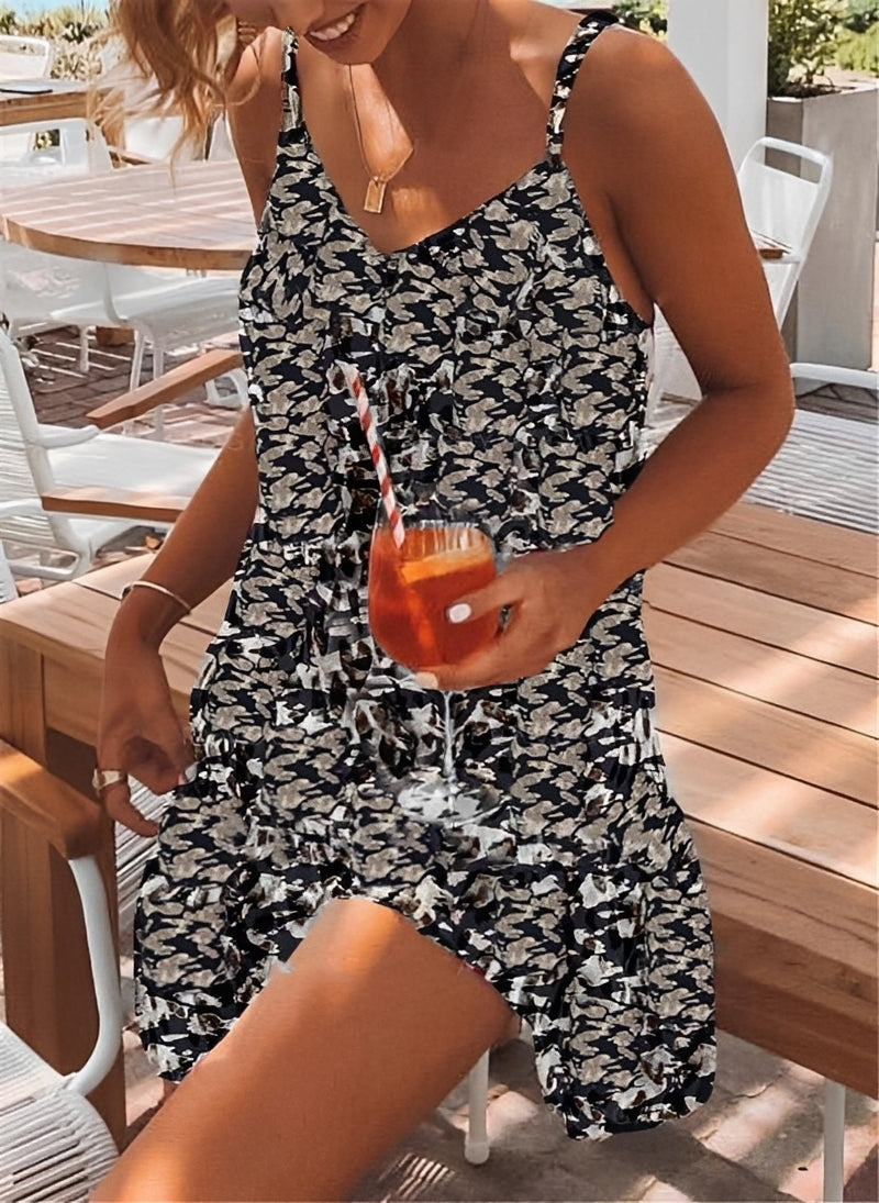 Damenkleid Freizeitkleid mit Blumenprint Bequem