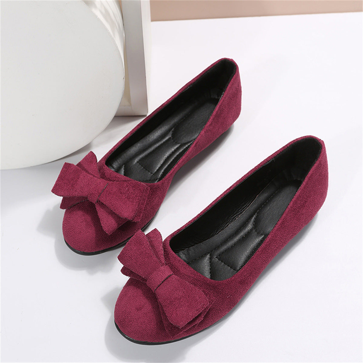 Damen Schuhe Flach Orthopädisch Bequem mit Schleife