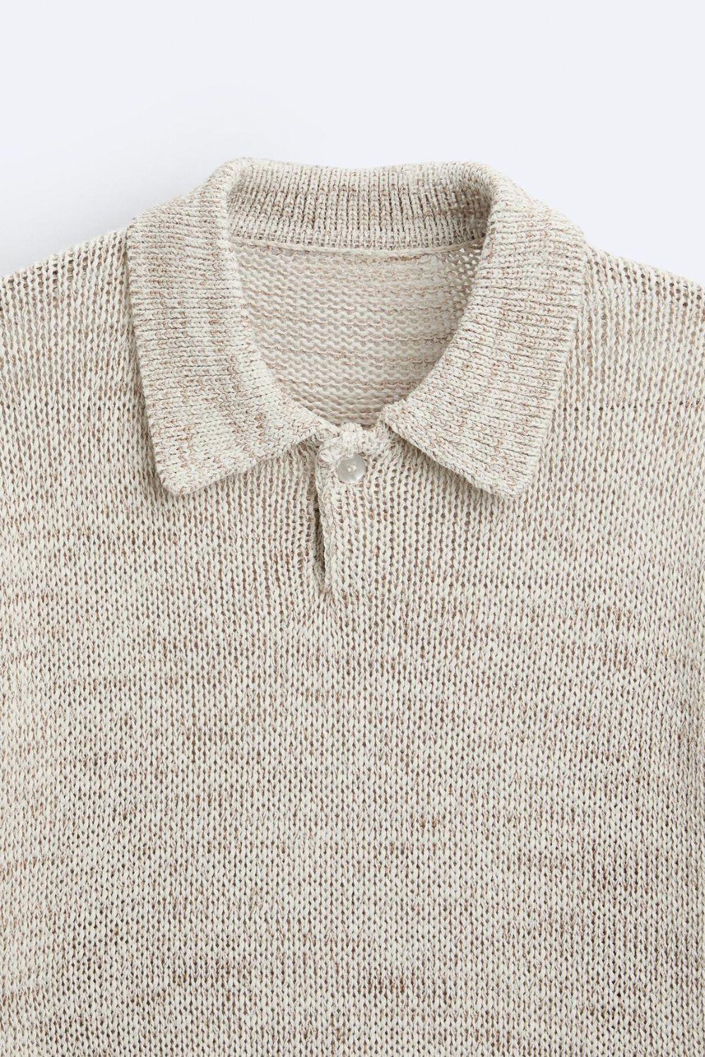 Vintage Strickpolo Lässig Relaxed Fit