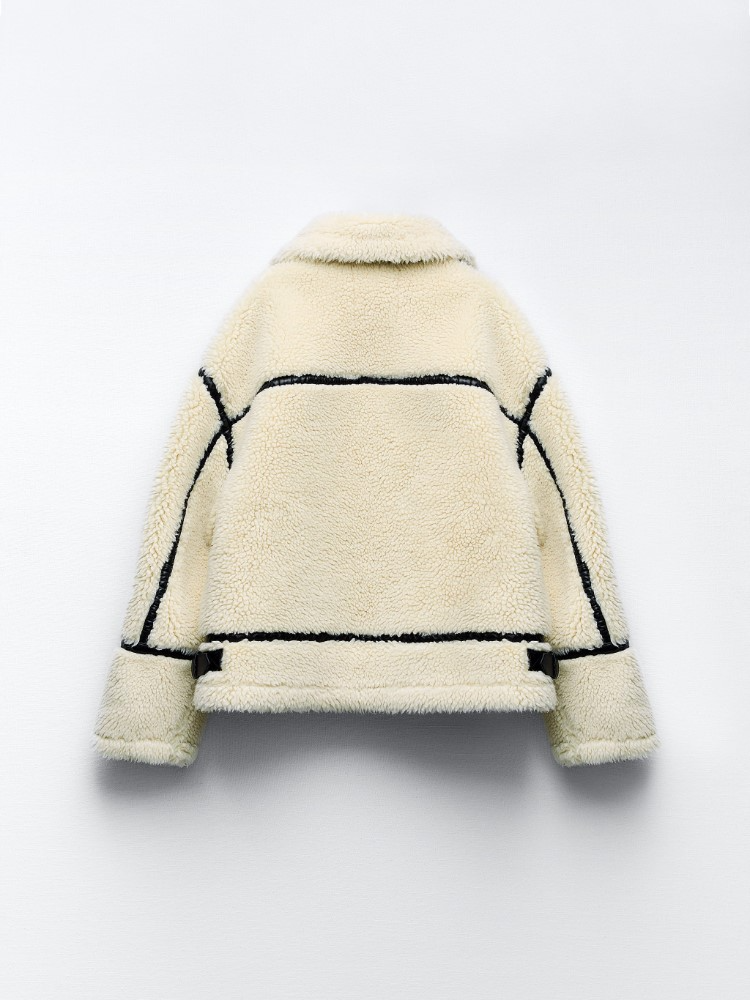 Teddyfelljacke Weich Warm Komfortabel Damen