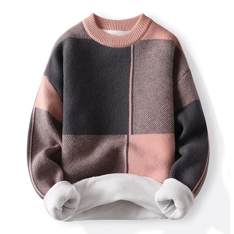Herren Pullover Frühlingslook Colorblock Rundhals